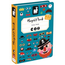 Magnetbuch Crazy Faces Boys 70 Magnete und 12 Karten
