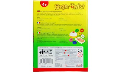 Finger Twist, d/f/i ab 6 Jahren, 2-6 Spieler, Spiel mit Haargummis
