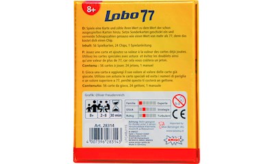 Lobo 77, d/f/i ab 8 Jahren, 2-8 Spieler, Spieldauer ca. 30 Min.