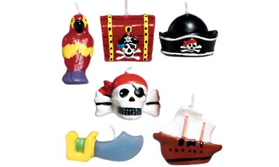 Pirat 6 Mini-Figurenkerzen Piraten