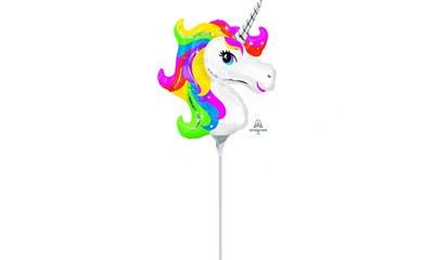 Mini-FB Einhorn befüllt Folienballon