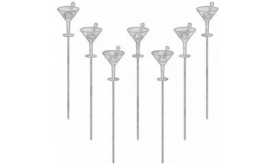 50 Cocktailpicks silber 10.1cm