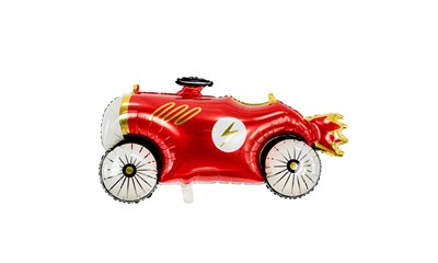 Folienballon Rennauto rot 111 x 63cm selbstschliessendes Automatikventil
