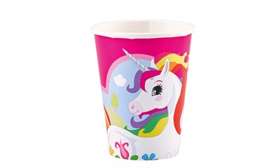 8 Becher 266ml Einhorn