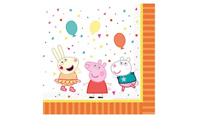 16 Servietten Peppa Pig 33x33cm aus Papier