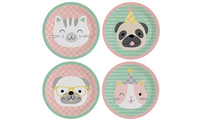 8 Kartonteller 23cm Hello Pets