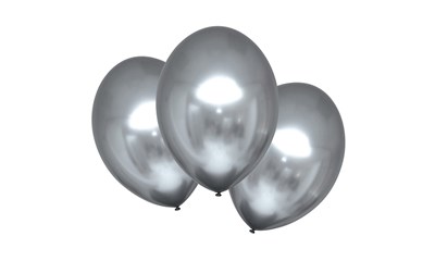 6 Latexballons Satin Luxe Platinum 27.5cm