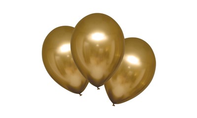 6 Latexballons Satin Luxe Gold Sateen 27.5cm