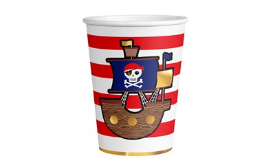 8 Becher Pirates Map 250ml