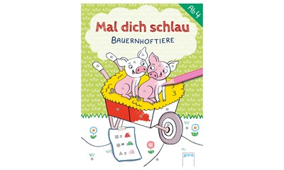 Malbuch Bauernhoftiere Mal dich schlau, Malen nach Symbolen