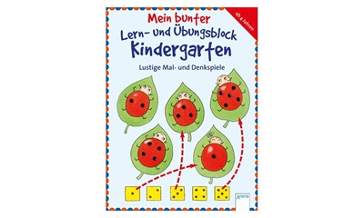 Lustige Mal- und Denkspiele Lernspielblock ab 4 Jahren, 80 Seiten, 21x15 cm