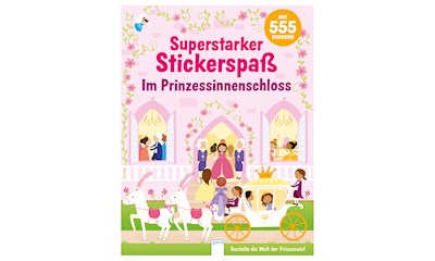 Stickerspass Prinzessinnen- schlos, 48 Seiten, 21x28 cm, mit 555 Stickern, ab 5