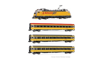 Regiojet E-Lok 186 + 3 Personenwagen Ep.VI DCC