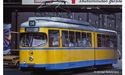 Tram Duewag GT6 one FrontlichT gelb/blau Essen Ep.