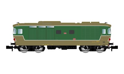 FS Diesellokomotive D.445 1. Bauserie grün/braun mit runden Fenstern Ep. I