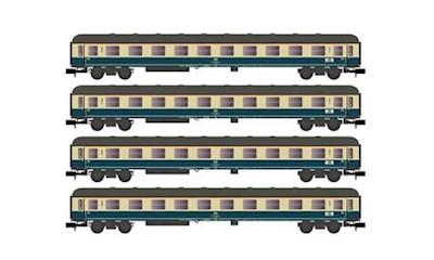 DB 4 Personenwg.Interzonenzug blau/beige Ep.IV-V