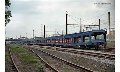 SNCB 2 Autotransportwagen DD DEV 66 DEV blau Ep VI