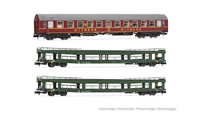 DR 3er-Set OSShD Typ B Personenwagen Spree-Alpen-E