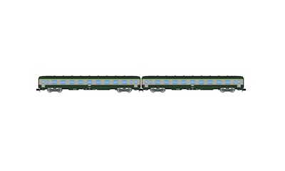 SNCF 2er-Set DEV AO Personenwagen (2x B9)  grün/gr