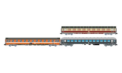 DB/FS Alpen-Express Rome - Munich 3-teil. Set Avmz 111 + Eurofima B C1 + UIC-