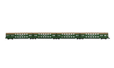 DR Doppelstockwagen 4-teil. Mit Steuerwagen Laubgrün/braun Ep. IV