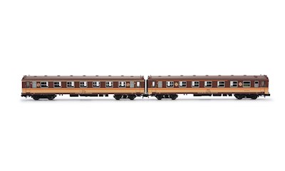 RENFE 2-teil. Set 5000 Estrella 1x 2.Klasse 1x Bar Ep. IV