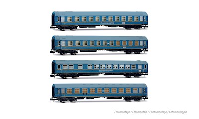 DR Wagen-Set 2 Tourex 1x WR + 1 x SD + 2x WLAB blau Ep. III