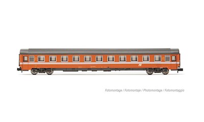FS Set UIC-Z1-Wagen-Set 2. Klasse Eurofima C1 orange + 2. Klasse Bandiera Ep.