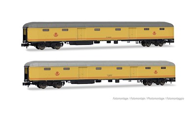 RENFE Postwagen-Set 1x DGCT-2 + 1x DGCT-10 gelb Ep. IV