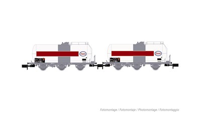 SNCF 2er-Set 3-achsiger Kesselwagen ESSO Ep.IV