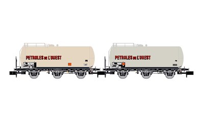 SNCF 2 Tankwagen 3-achsig Pétroles de l'Ouest grau Ep. IV