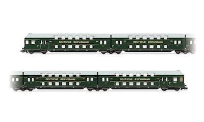 DR Doppelstockwagen-Set mit Steuerwagen Ep. III
