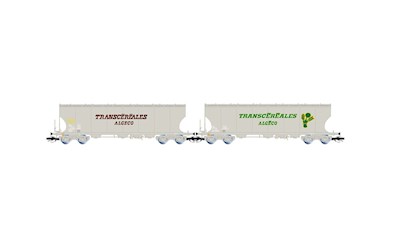 SNCF 2-teiliges Set Getreidesilowagen Transcéréales - ALGECO mit runden WÃ