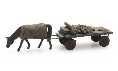 Kohlenwagen mit Pferd