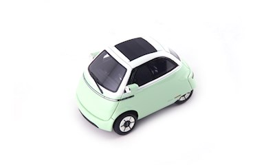 Microlino Urban (CH)  mint/weiss (Dach geschlossen)
