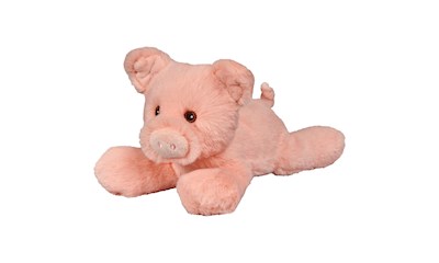Eco Schwein 23 cm liegend aus recycelten PET-Flaschen, weicher Plüsch, ab 0 Jahr