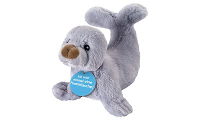 Eco Seehund 28 cm aus recycelten PET-Flaschen, weicher Plüsch, ab 0 Jahren