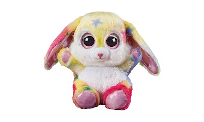 Lashy Hase pink/bunt 15 cm Kuscheltier, Glitzeraugen, weicher Plüsch, ab 0 Jahre