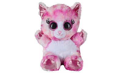 Lashy Katze pink 15 cm Kuscheltier, Glitzeraugen, weicher Plüsch, ab 0 Jahren