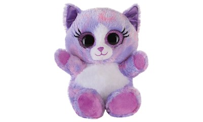 Lashy Katze lila 15 cm Kuscheltier, Glitzeraugen, weicher Plüsch, ab 0 Jahren