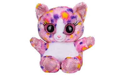 Lashy Katze pink/bunt 20 cm Kuscheltier, weicher Plüsch, Glizteraugen, ab 0 Jahr