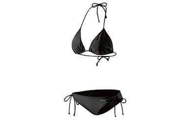 Triangel-Bikini schwarz 42 komplett gefüttert 80% Polyamid, 20% Elasthan