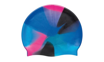 Silikon-Schwimmhaube blau bunt Universalgrösse