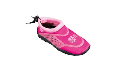 Badeschuh Kinder pink 28/29 aus Neopren mit Netzeinsatz, Gummisohle