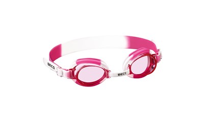 HALIFAX Kinderbrille weisspink Kinderschwimmbrille mit breitem Kopfband 100% UV