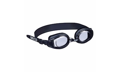ACAPULCO Kinderbrille schwarz Kinderschwimmbrille, breites Kopfband 100% UV-Schu