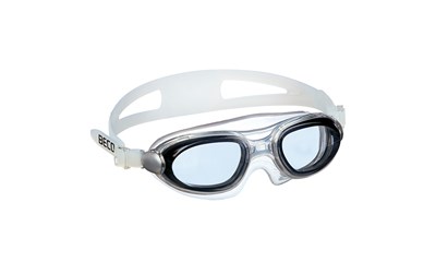 GOA Schwimmbrille grau breite, sehr weiche Dichtung, 100% UV-Schutz breites hoch