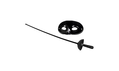 Maske mit Degen Set Degen 60 cm, Plastik