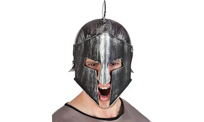 Ritterhelm Deluxe für Erwachsene, grau, Polyester