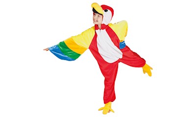Papagei-Overall Kinder 1-teilig, Einheitsgrösse, L: 140 cm